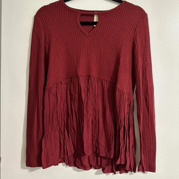 Altar'd State Red Thermal Top - Picture 1 of 4